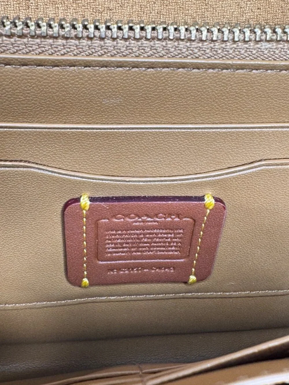 Coach Marlowe Crossbody Leather Bag Purse Gold Chain Strap Cream Compact - Picture 7 of 14